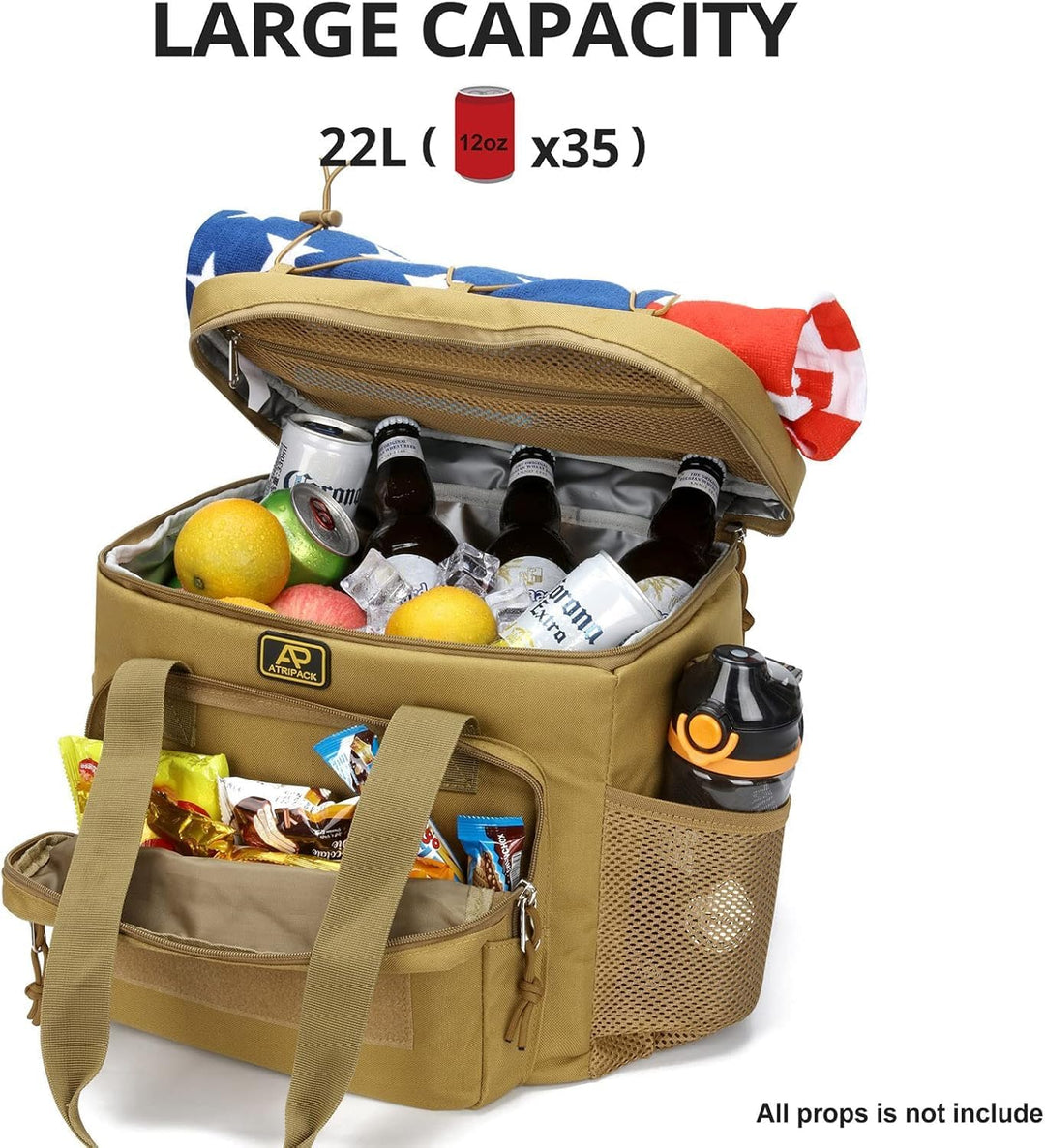 Taktische Lunch-Tasche für Männer, Isolierte und Auslaufsichere Lunchbox mit MOLLE-System, Grosse Kü