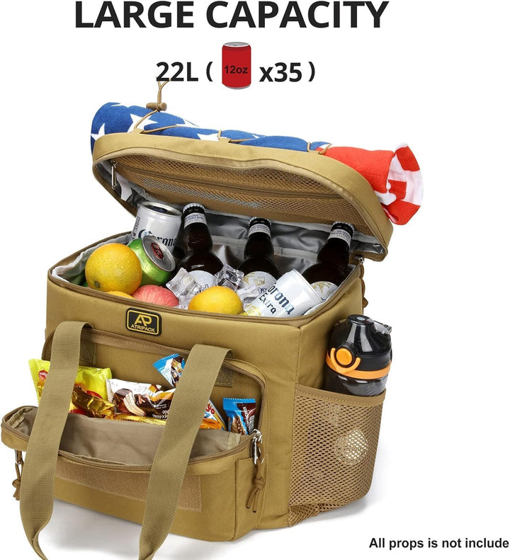 Taktische Lunch-Tasche für Männer, Isolierte und Auslaufsichere Lunchbox mit MOLLE-System, Grosse Kü