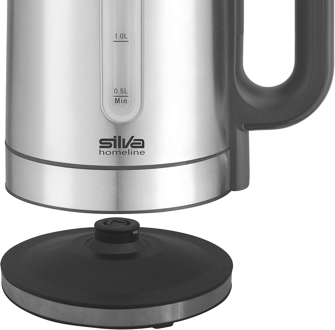 Silva-Homeline KL-T 2200 Edelstahl-Wasserkocher Control und beleuchteter Füllstandsanzeige, 5 wählba