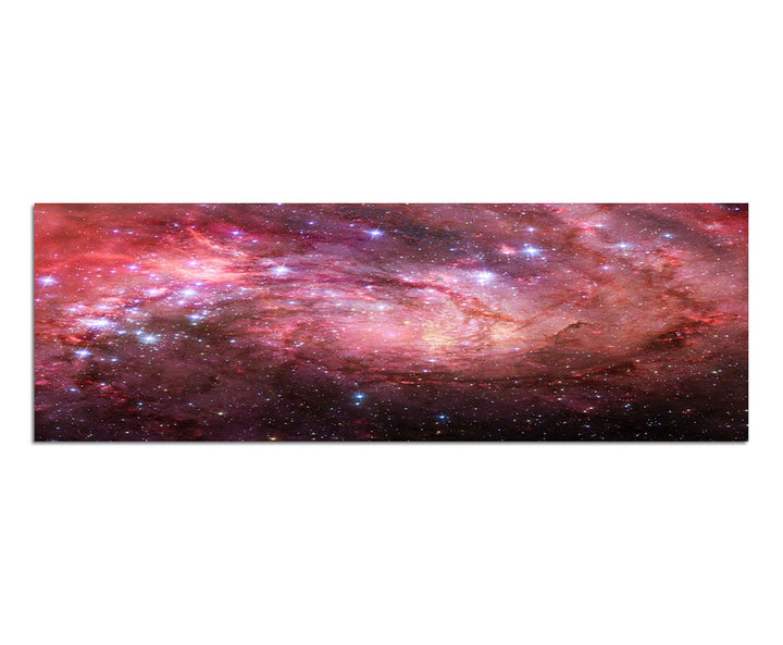 Paul Sinus Art Panoramabild auf Leinwand und Keilrahmen 150x50cm Weltraum Galaxie Sterne Planeten