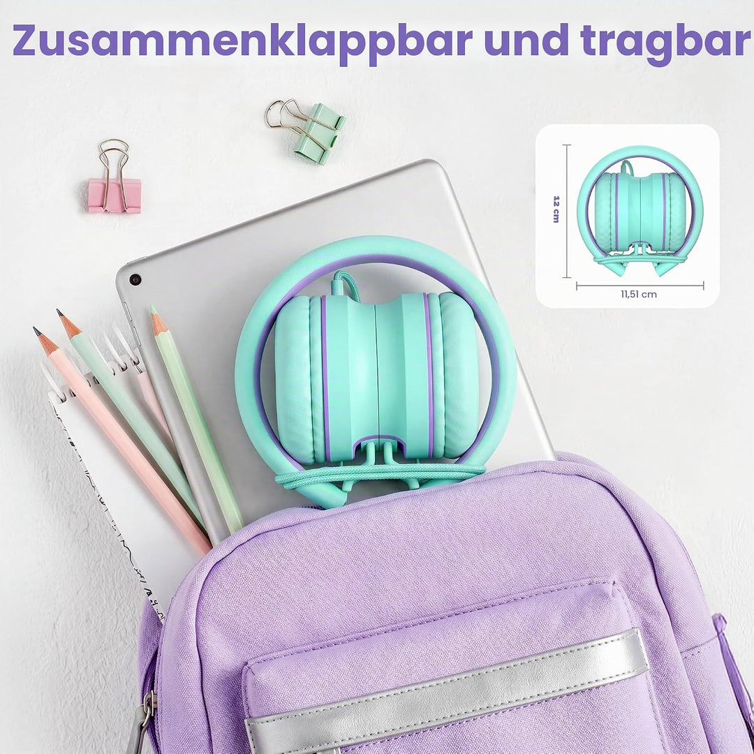 AILIHEN I35 Kinder Kopfhörer mit Mikrofon, Lautstärke begrenzt 93 dB, für Mädchen, Jungen, Teenager,