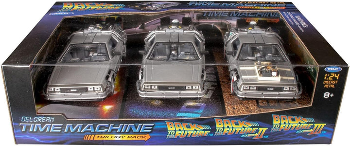 Welly Sammelauto namens DeLorean, bekannt aus der Trilogie Zurück in die Zukunft (Back to the Future