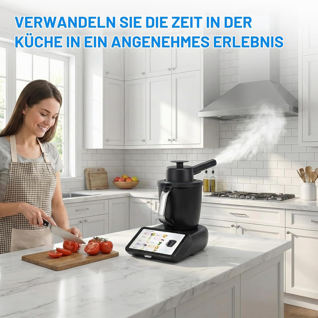 Dampfumleiter Kompatibel für Thermomix TM7, Dampfschutz Hängeschrank, mit Überlaufschutz, 360° Dampf