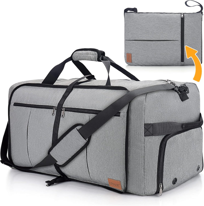 Urtala Faltbare Reisetasche für Herren & Damen, 100L Gross Weekender Übernachtungstasche mit Schuhfa