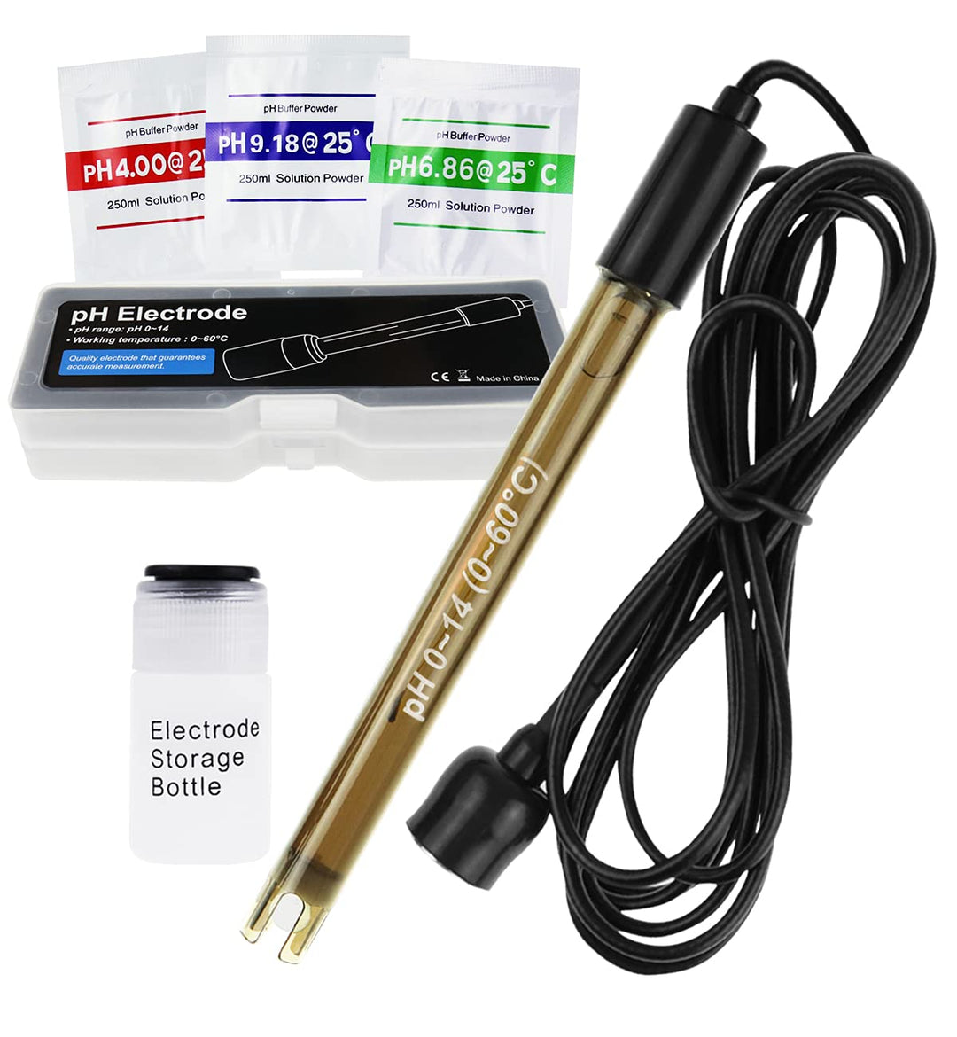 High Accuracy Combination pH Electrode for Continuous pH Monitoring, 0-14 pH Probe with 200 cm Long