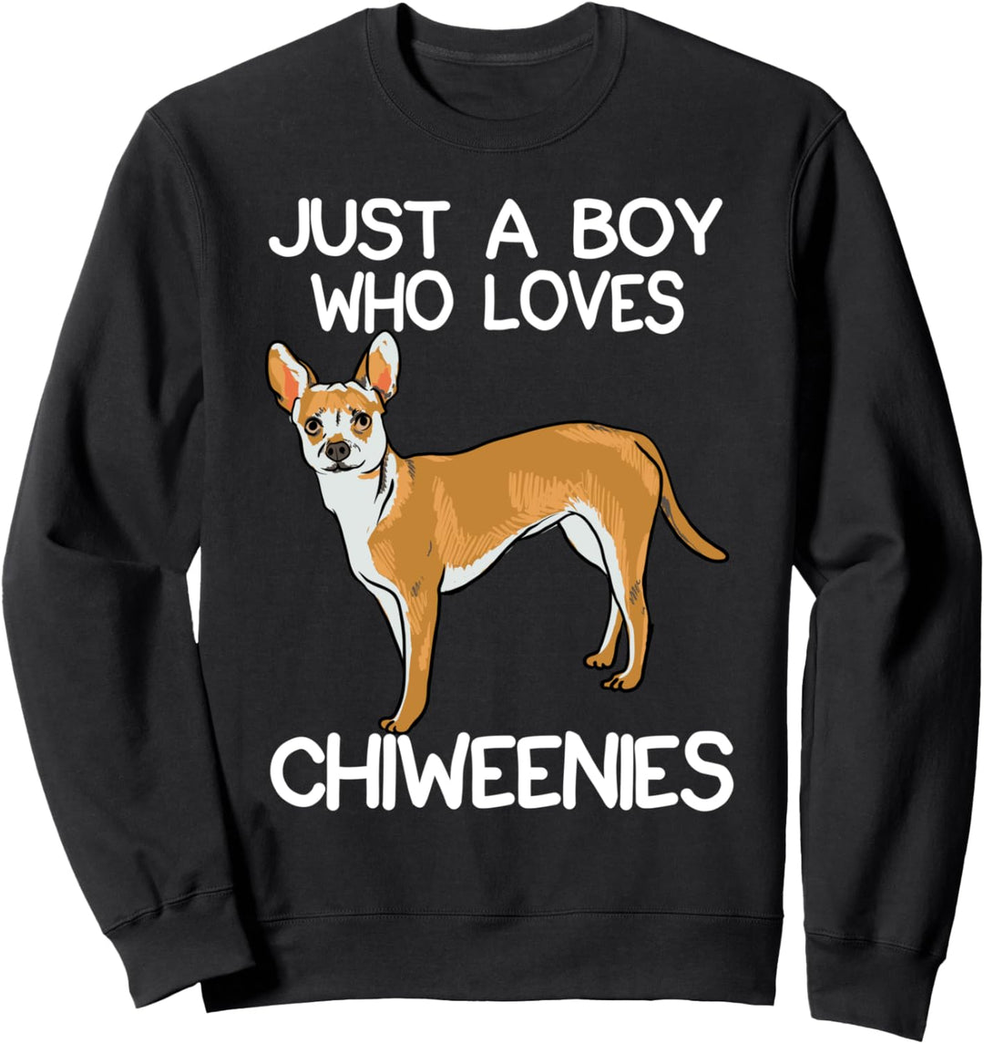 Just A Boy Who Loves Chiweenies Chiweenie Hundehalter für Sweatshirt