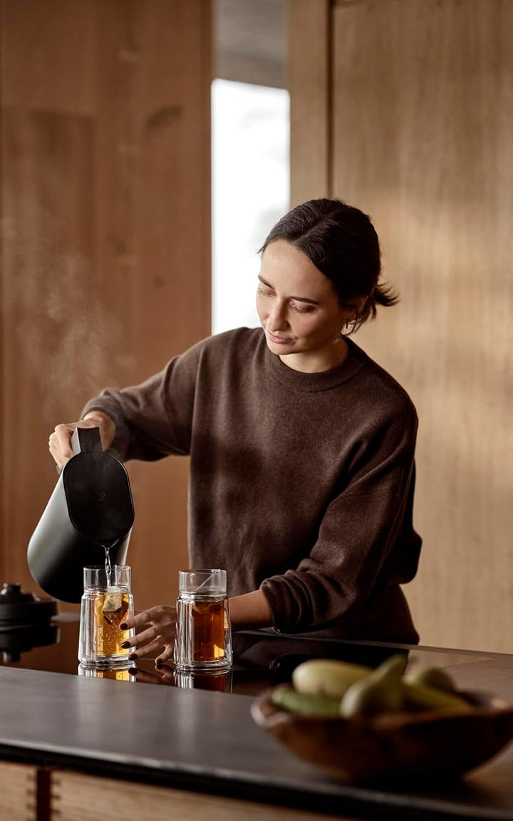 Jacob Jensen Elektrischer Wasserkocher mit Temperatureinstellung von 70°C bis 100°C, Warmhaltefunkti