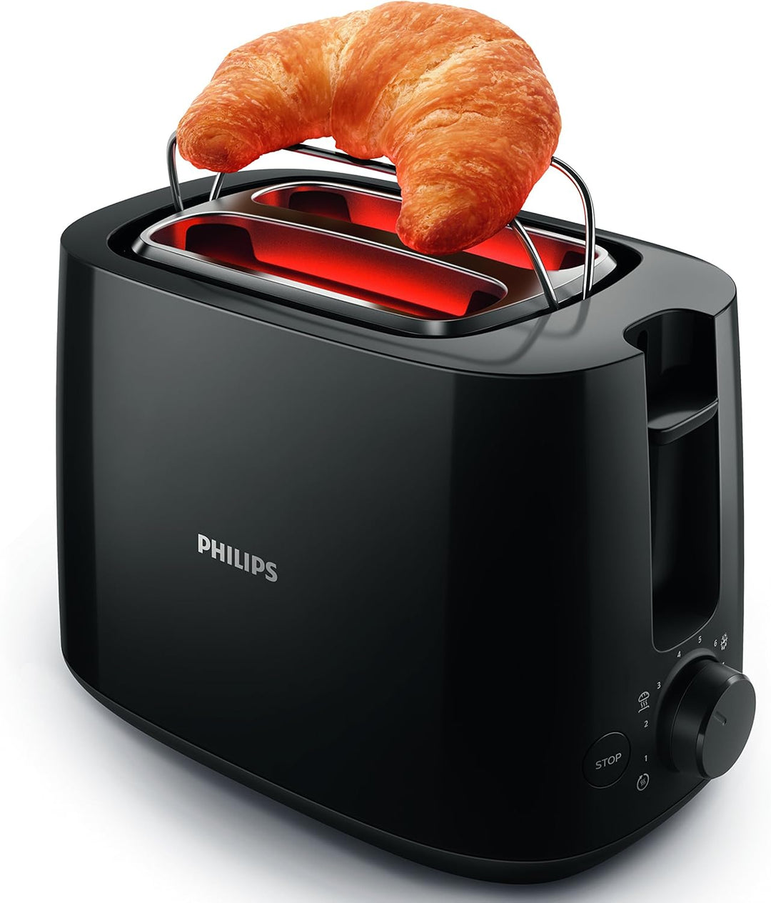 Philips Daily Collection hd2583/90 8slice (S) 600 W schwarz (8 Slice Toaster – (S), Schwarz, Kunstst