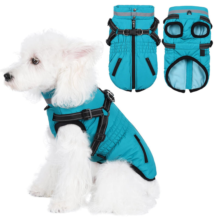 Savlot Warmer Hundemantel wasserdichte Hundejacke Gemütliche Hunde- und Katzen-Schneejacke Reissvers