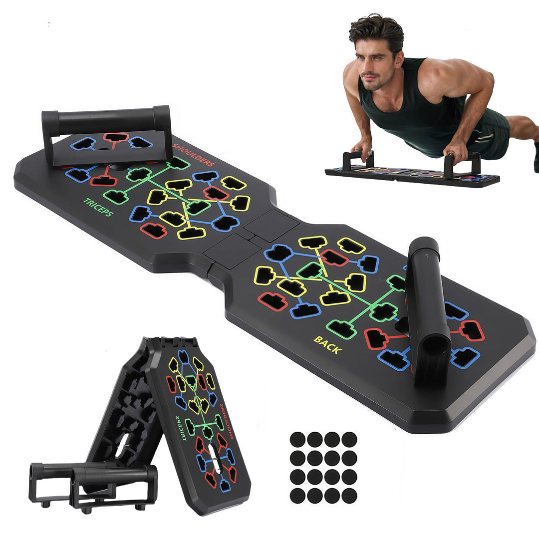 flintronic Liegestützgriffe Liegestütze Brett, Faltbare Tragbare Pushup Ständer, Multifunktions Elit