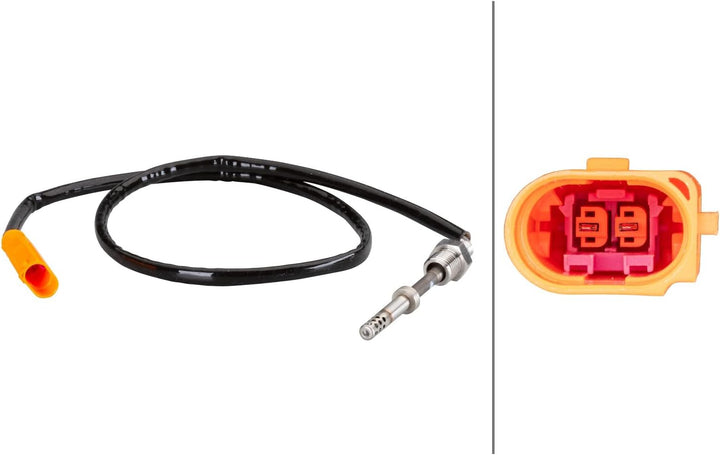 HELLA 6PT 010 376-101 Sensor, Abgastemperatur - 2-polig - geschraubt - Kabel: 715mm