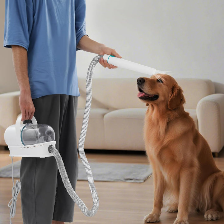Hundeschermaschine mit Staubsauger, Hundebürste Tierhaarentferner, Profi Haustierpflegeset, Leise Sc