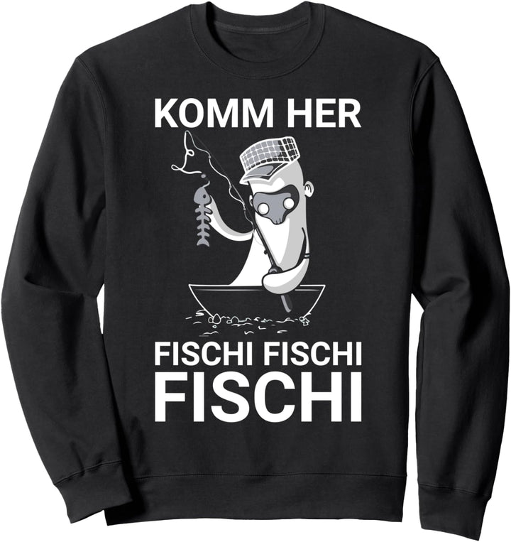 Angeln Kleidung Herren Angel - Komm her Fischi Sweatshirt