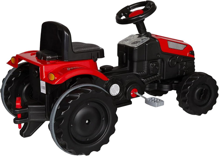 LEMODO Trettraktor ab 3 Jahre | Kinder Traktor in rot| Traktor zum draufsitzen | Kindertraktor mit K