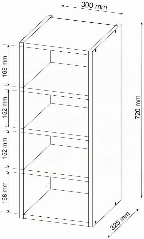 Vicco Hängeschrank Fame-Line, Goldkraft Eiche/Goldkraft Eiche, 30 cm
