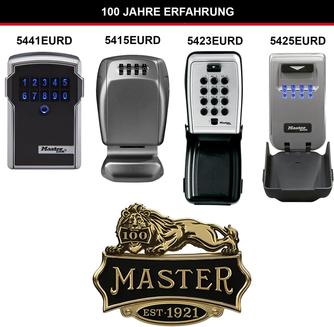Master Lock Schlüsseltresor mit beleuchteten Zahlenrädern, Wandhalterung, Aussen, 12.6 x 7.2 x 5.2 c