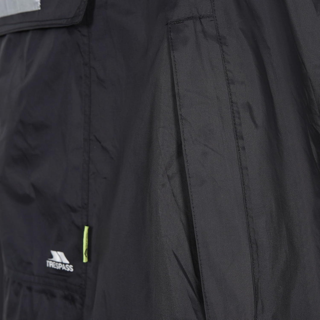 Trespass Kompakt Zusammenrollbarer Qikpac Poncho S Schwarz, S Schwarz