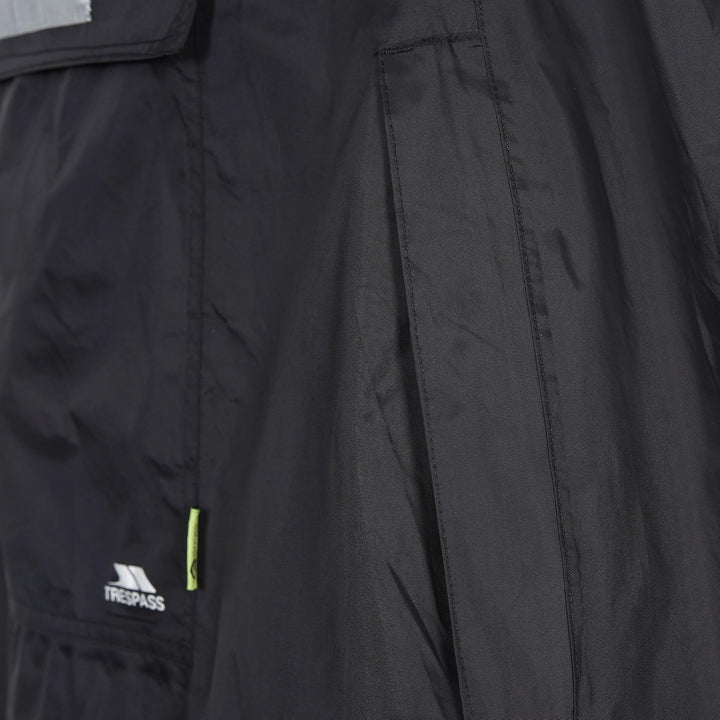 Trespass Kompakt Zusammenrollbarer Qikpac Poncho S Schwarz, S Schwarz