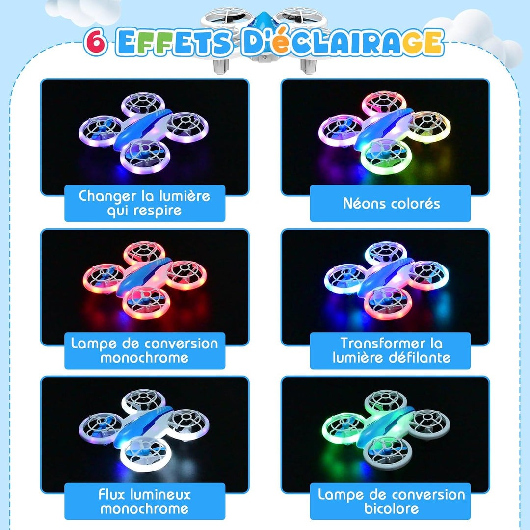 YIKANWEN Mini Drone Télécommandé Pour Enfants DE 6, 7, 8, 9, 10+ ans, Jouet Avion Télécommandé Avec