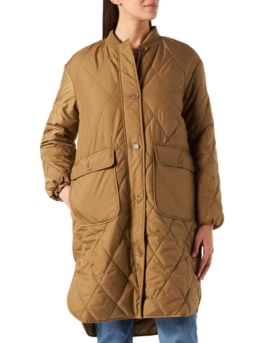 s.Oliver Women's 120.12.201.16.151.2112609 Mantel Langarm Loose FIT 42 Brown, 42 Brown