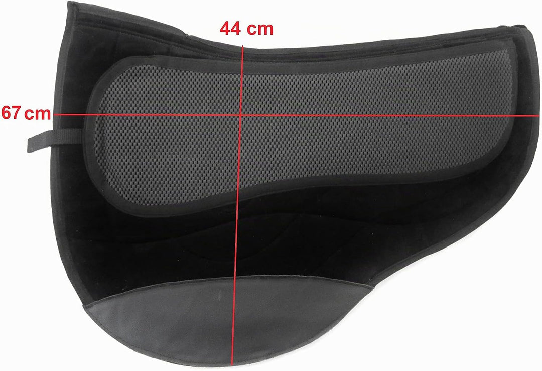 PS Pferdeartikel Kurzes Westernpad Round, Sandwichpad, 2 Kammern - Spezial Braun, Braun