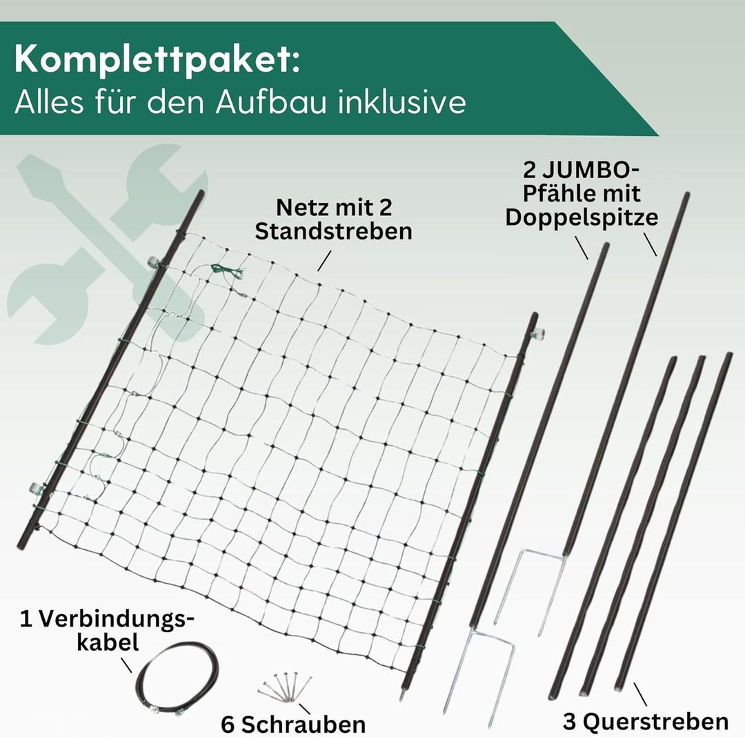Tür für Weidezaunnetz bis 125 cm - Öffnungsbreite 86 cm - elektrifizierbares Weidetor – Durchgang fü