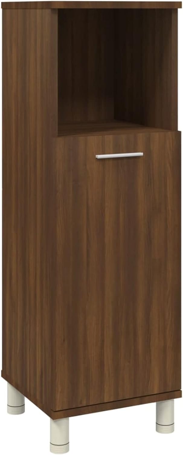 Tidyard Badezimmerschrank Badschrank Aufbewahrungsschrank Mit 3 Fächern und 1 Tür Unterstellschrank