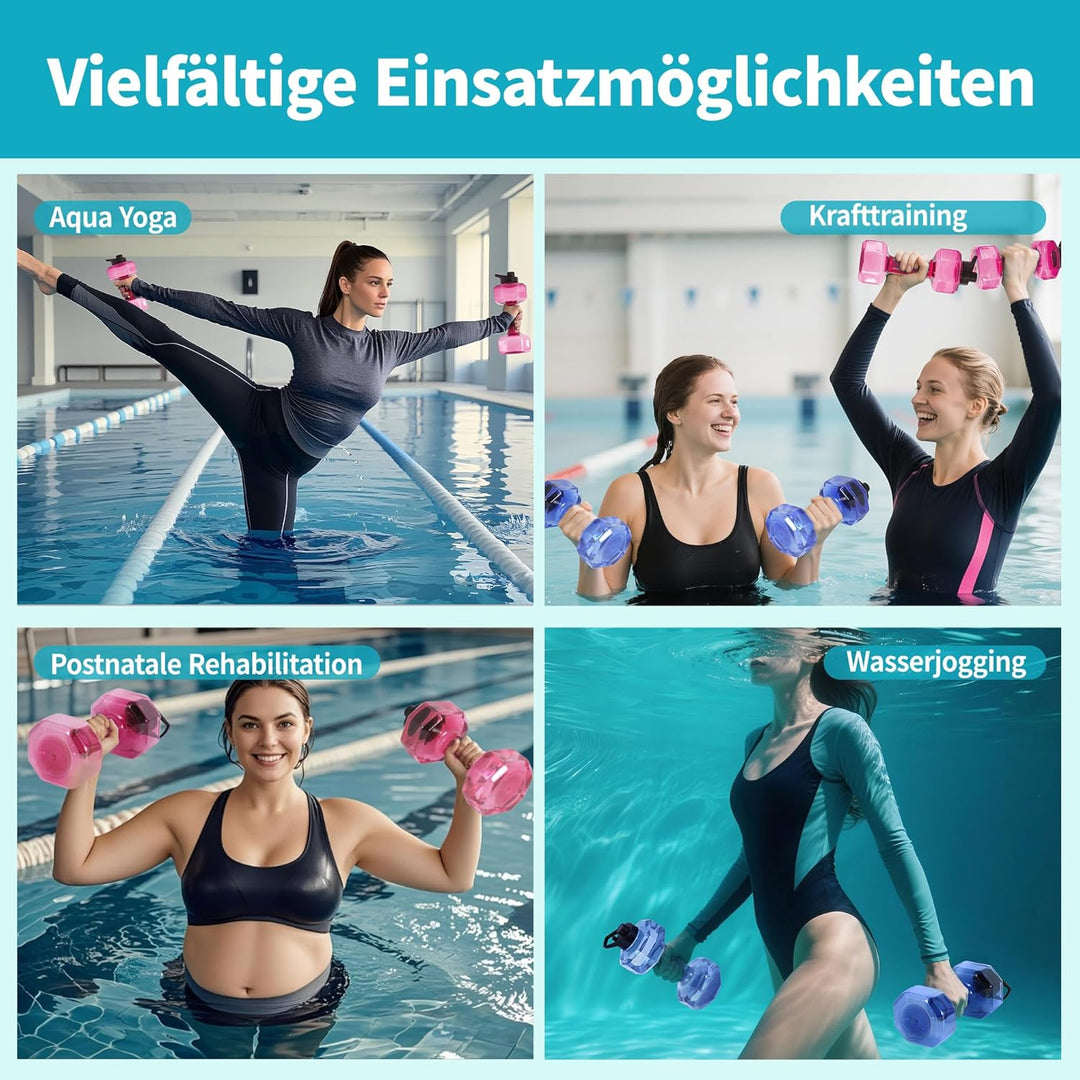 Wassergewichte für Poolübungen, verbesserte PE-Wasserhanteln, Poolwiderstand, Wasser-Aerobic-Ausrüst