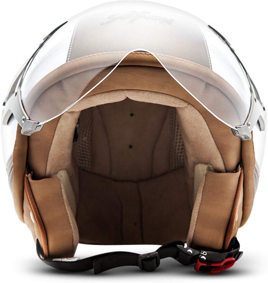 Soxon® SP-325 Urban „White“ · Jet-Helm · Motorrad-Helm Roller-Helm Scooter-Helm Moped Mofa-Helm Chop