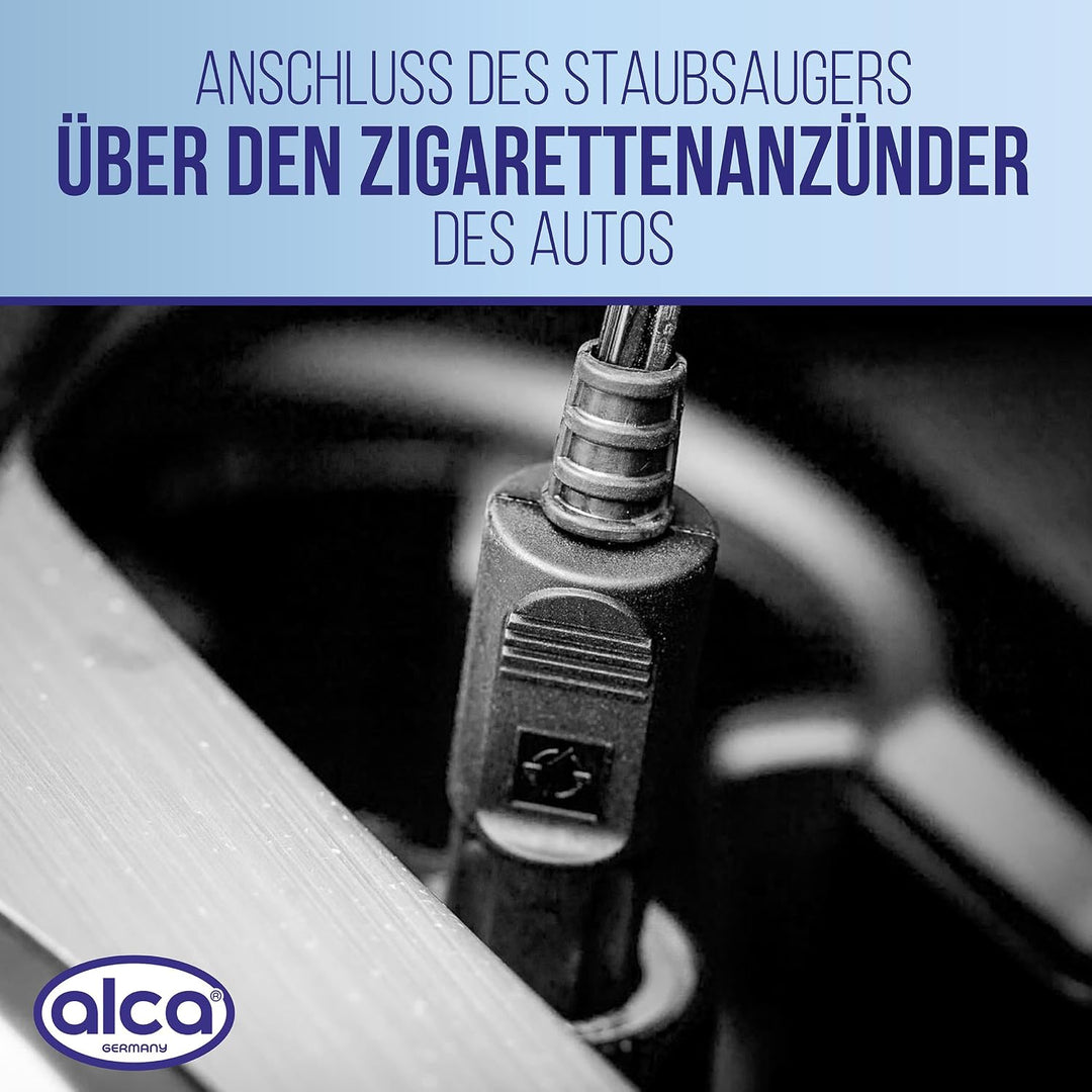 alca® Autostaubsauger 12V NASS/TROCKEN tragbarer Handstaubsauger 12 V waschbarer HEPA Filter