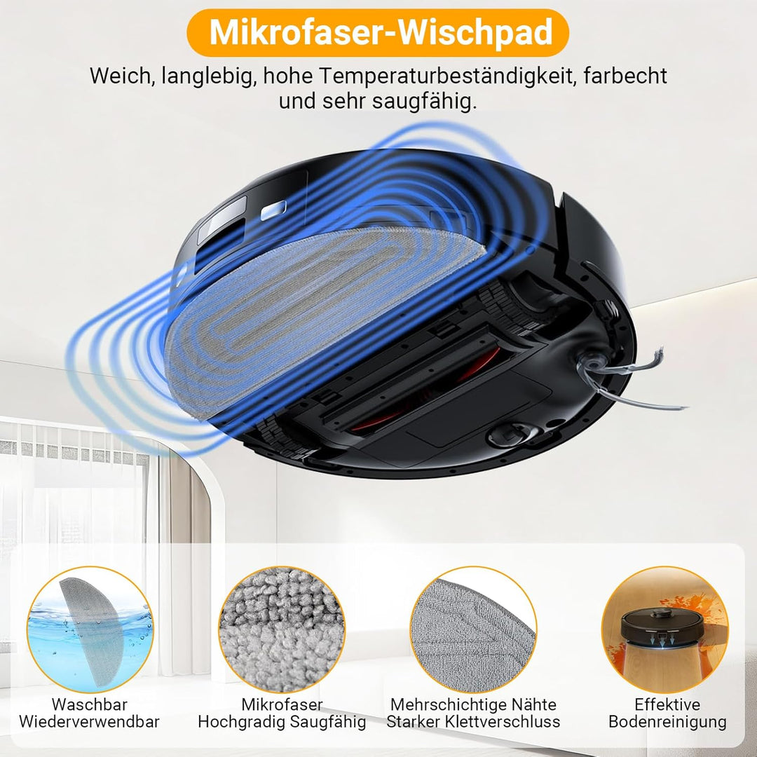 Pure Realm 30 Stück Zubehörset für Roborock Q7 M5+ / Q7 L5+ Staubsauger | 2 Hauptbürsten 6 Staubbeut