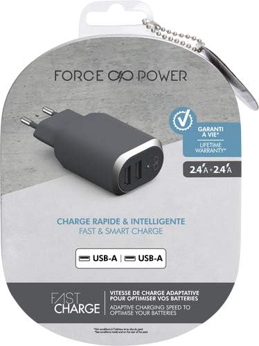 Force Power Bigben Connected Netzladegerät mit 2 USB-Ports, 4,8 A