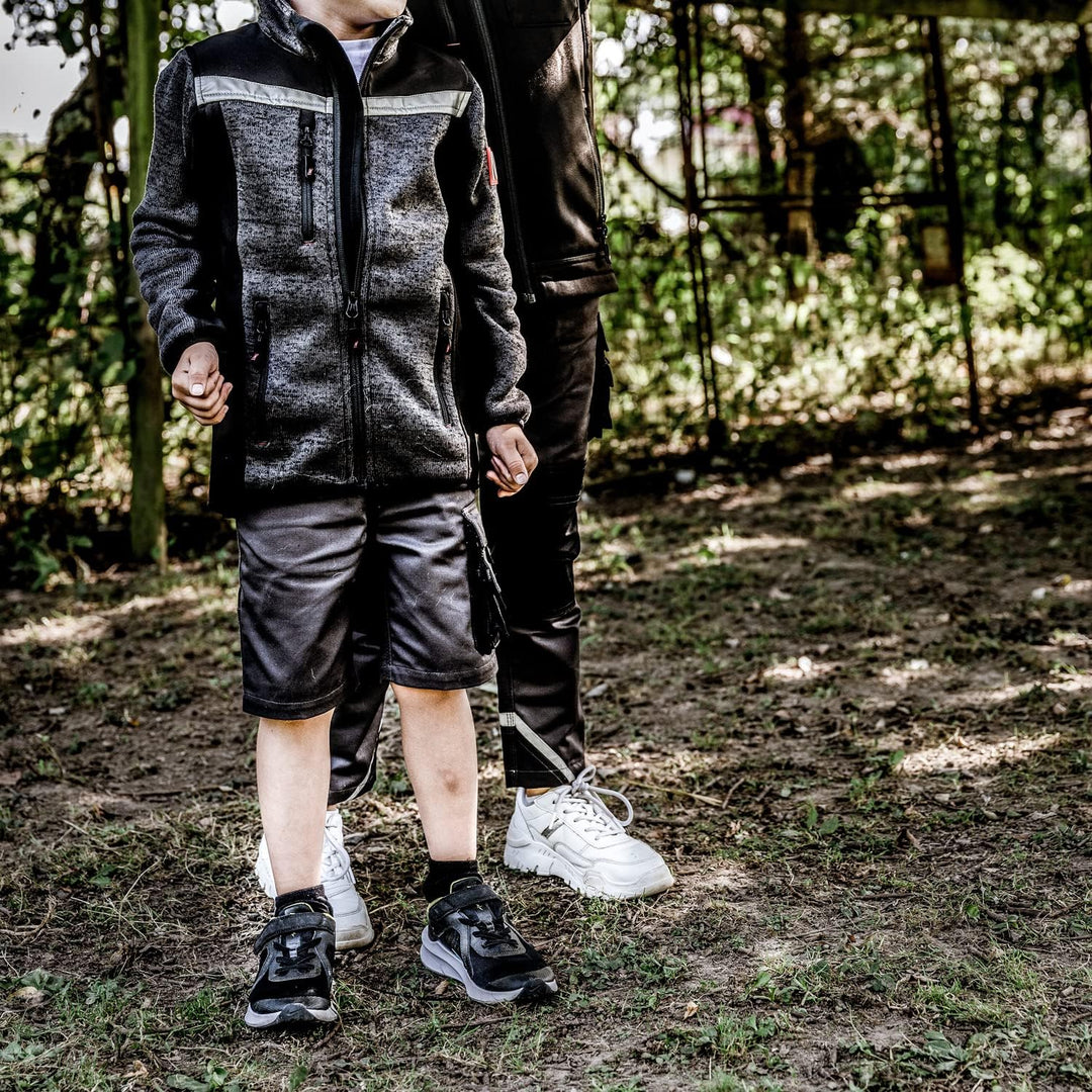 Nitras MOTION TEX KIDS 7190 Kinder-Strick-Softshelljacke - Softshell-Strickjacke mit Reflexelementen