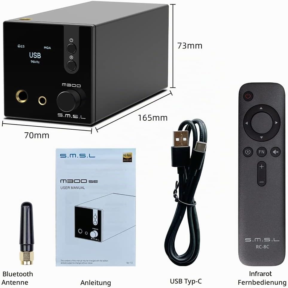 SMSL M300SE(Upgraded),Zwei CS43131 Chip MQA Audio Decoder Ohr Verstärker All-in-one,Dritte Generatio