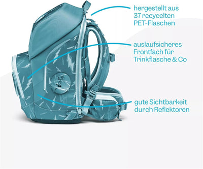 ergobag Wide Set 5tlg. Ergonomisch, Volumen erweiterbar, Deckel aufklappbar Cinbärella - Pink