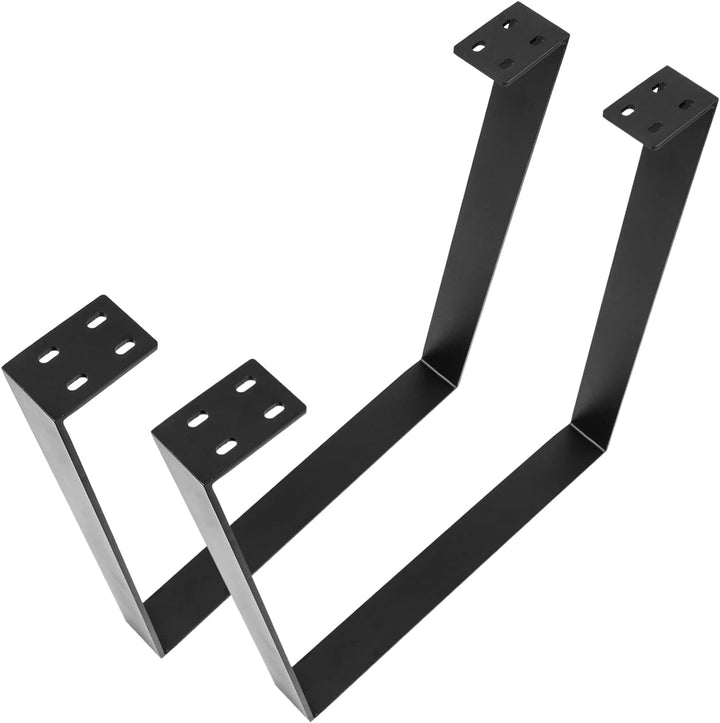 PrimeMatik - Tischbeine rechteckig aus Stahl 700 x 80 x 710 mm 2-Pack