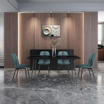 Mondeer Esszimmerstühle 4er Set, Küchenstuhl mit Metallbeinen Scandinavian Modernes Polsterstuhl für