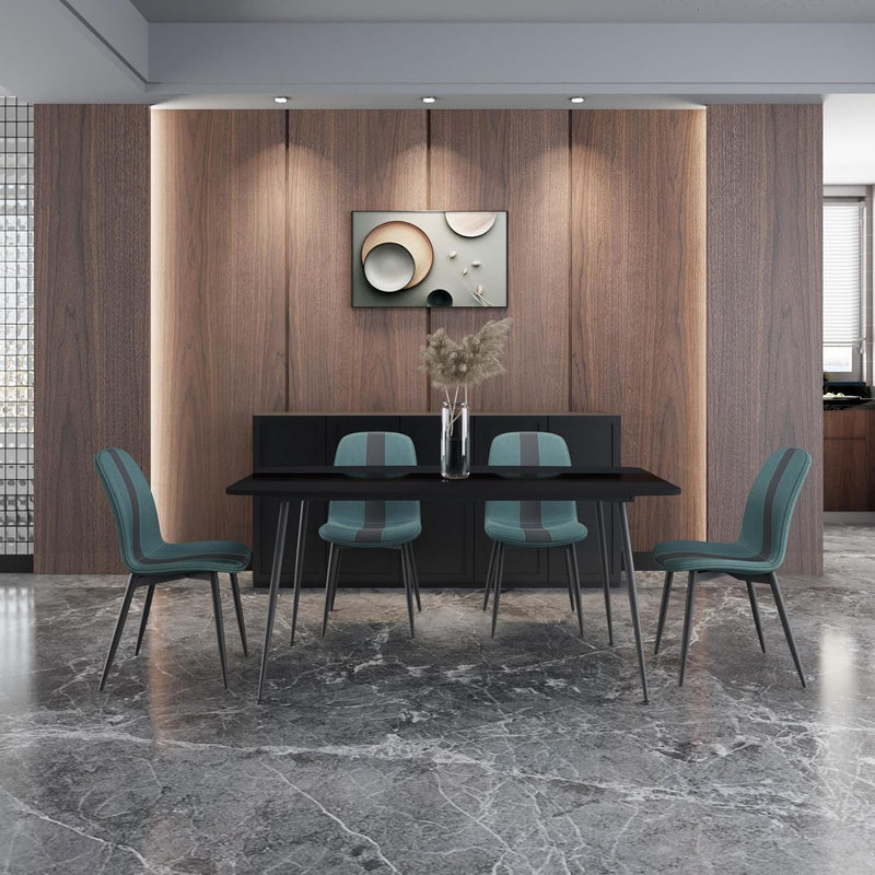 Mondeer Esszimmerstühle 4er Set, Küchenstuhl mit Metallbeinen Scandinavian Modernes Polsterstuhl für