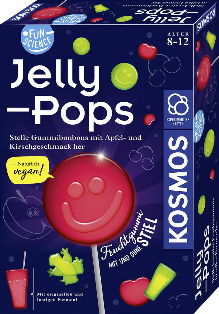 KOSMOS 654306 Fun Science Jelly Pops, Fruchtgummi-Labor für Gummi-Drops, Ostergeschenk, Experimentie
