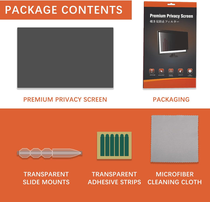 HaruYo Monitor Blickschutzfilter 23 Zoll 16:9, Computer & Desktop Privacy Filter, Anti-Spy Blickschu