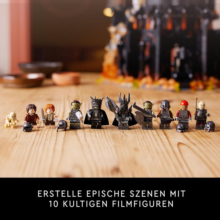 LEGO Icons Der Herr der Ringe: Barad-dûr, Bauset für Erwachsene mit den Minifiguren Sauron, Gothmog,