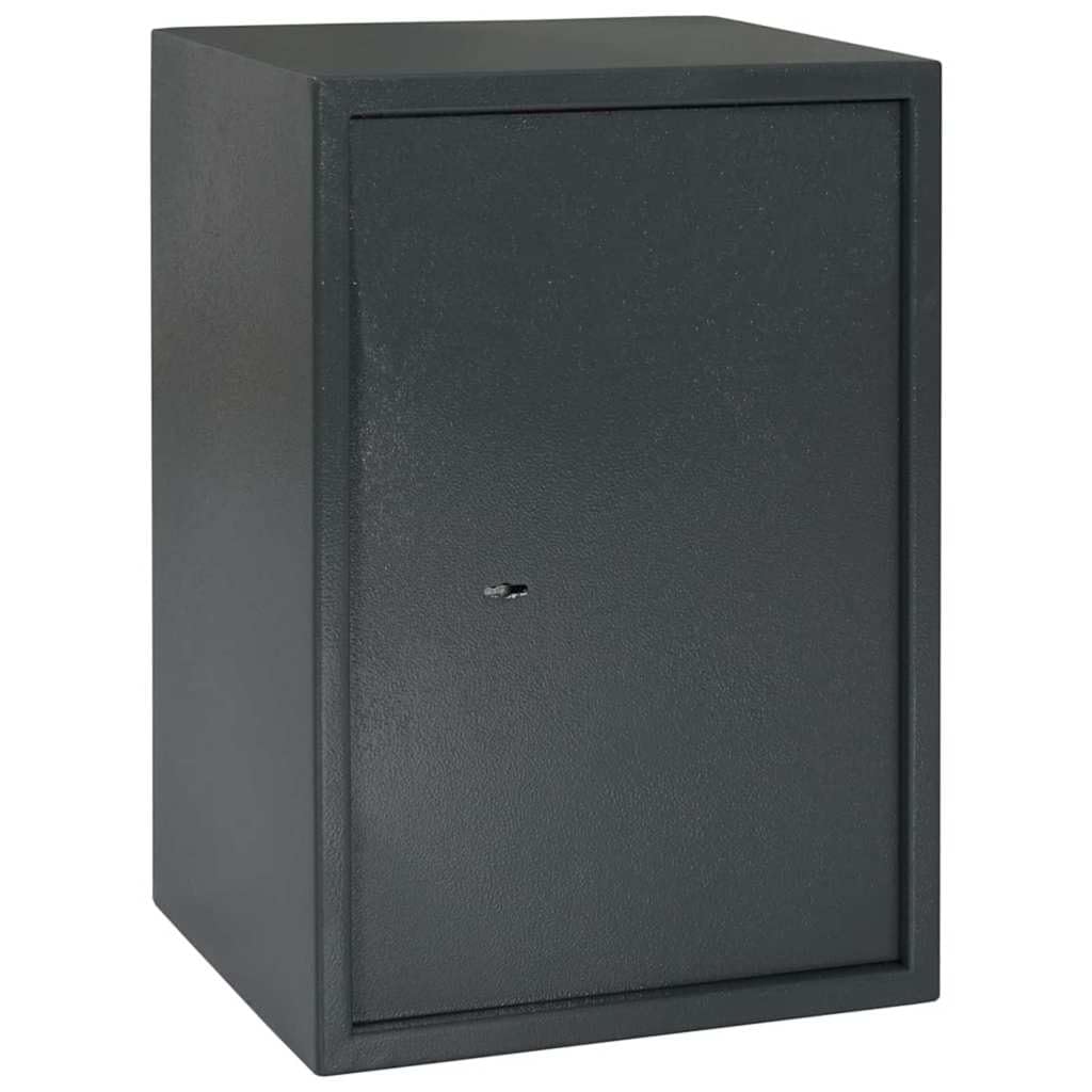 vidaXL Safe Box mit Schloss Dunkelgrau 35 x 31 x 50 cm Stahl, Heimarbeitsplatz Safe, robuster Sicher