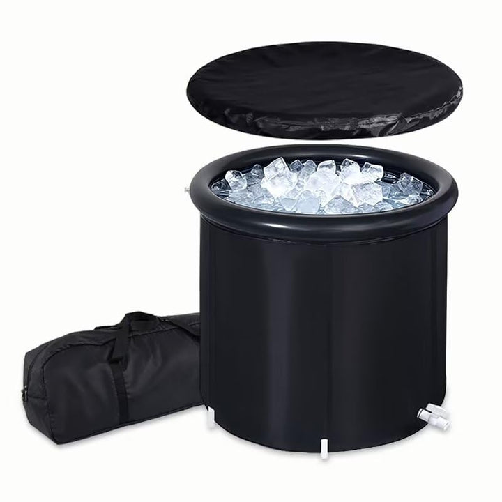 Anise Star Eisbad 75x75cm, faltbare Badewanne für Erwachsene, Ice Bath Cold Plunge Tonne, mit Isolie