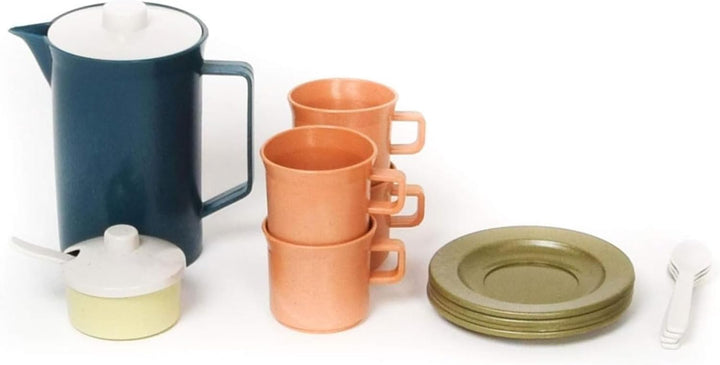 Dantoy Bio Kaffeeservice Geschenk Box Kinder Lernspielzeug Outdoor Fun | 17 teilig | aus Bio Kunstst