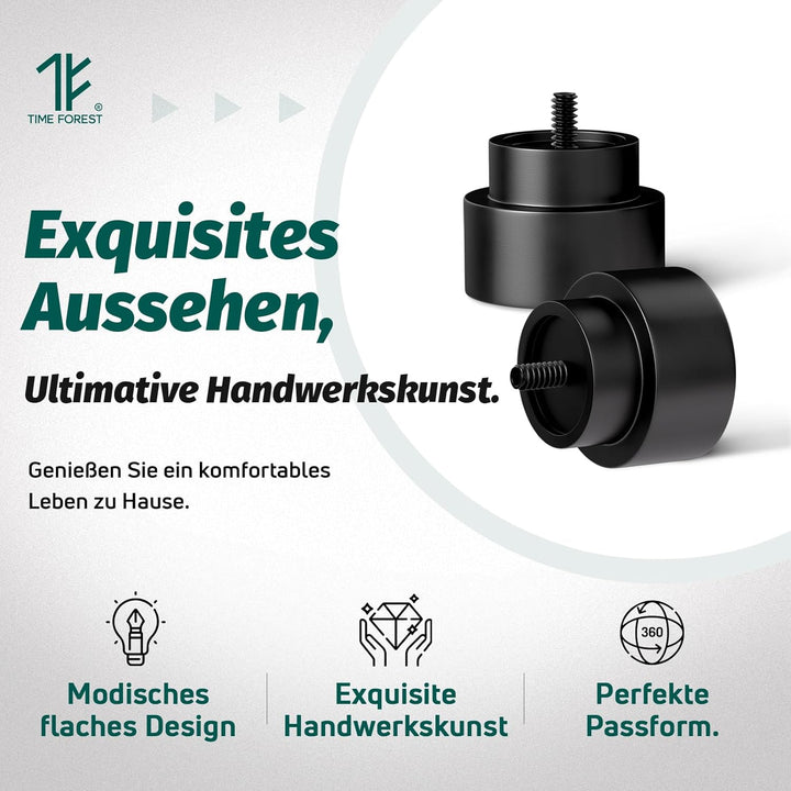 Schwarz Vorhangstange Ausziehbar Gardinenstange Curtain Rod Gardinenstangen für Fenster Outdoor (Sch