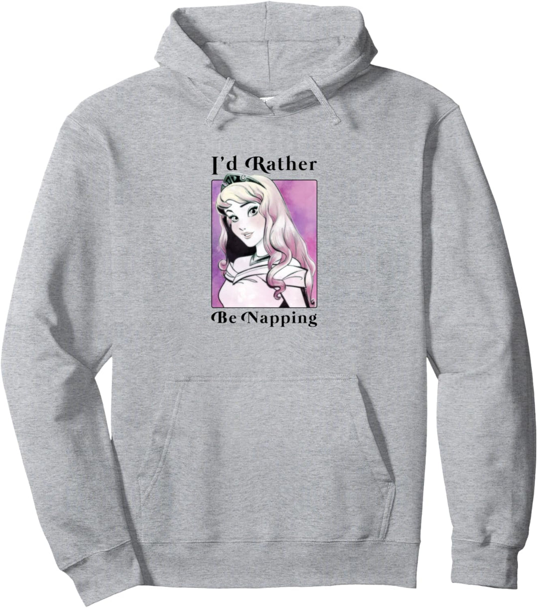 Disney Sleeping Beauty Aurora I'd Rather Be Napping Portrait Pullover Hoodie