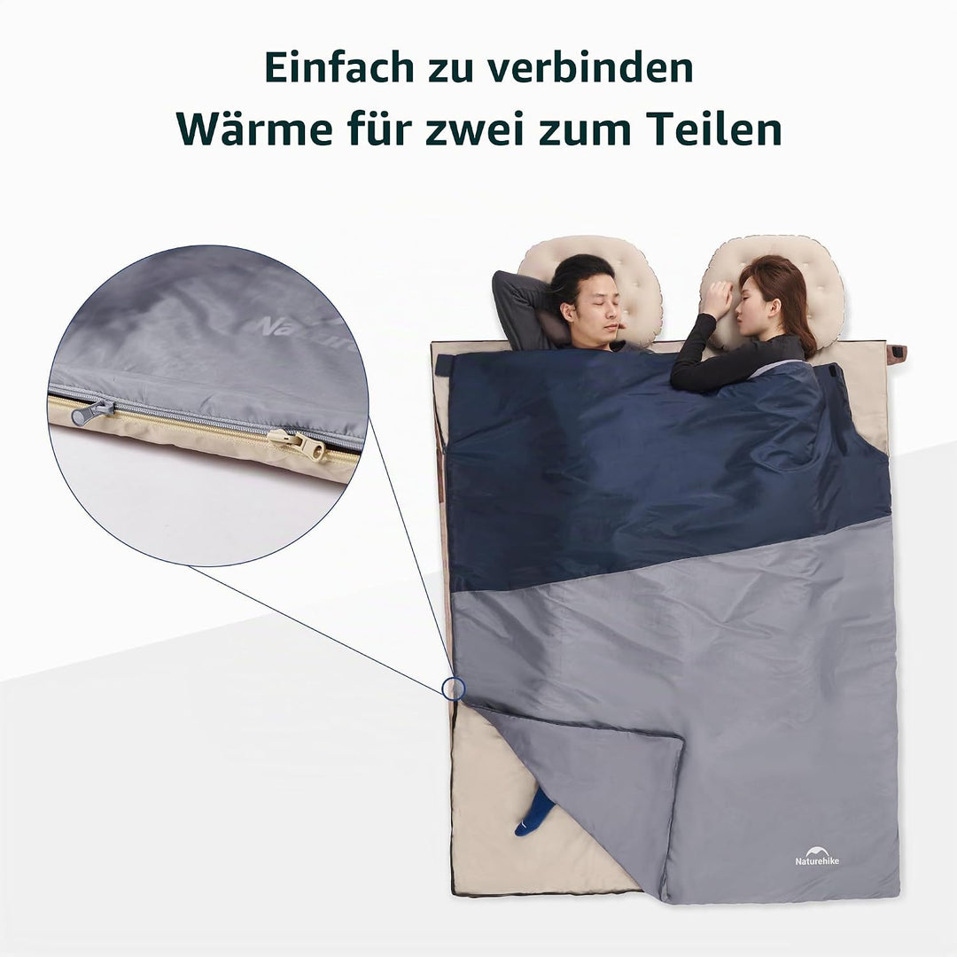 Naturehike Schlafsack Ultraleicht Mini Kleines Ultraleicht 680/760g für 3 Jahreszeiten mit 190x75/20