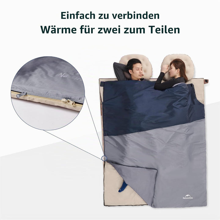 Naturehike Schlafsack Ultraleicht Mini Kleines Ultraleicht 680/760g für 3 Jahreszeiten mit 190x75/20