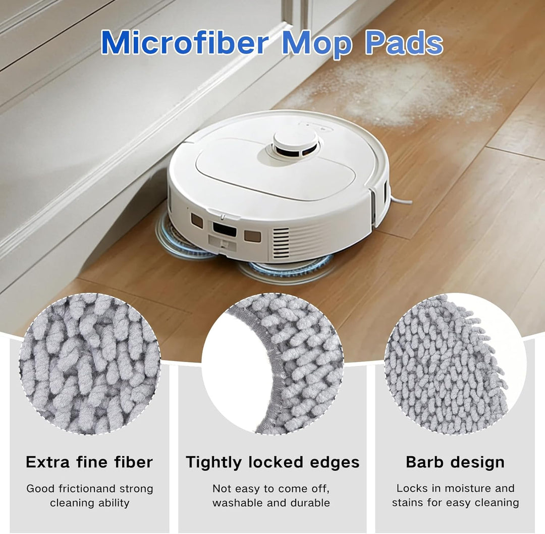 VIEWALL 8 Stück Q Revo Wischtücher Wischmopp für Roborock/Qrevo Pro/Qrevo S/Qrevo Curv/Qrevo Slim/Qr