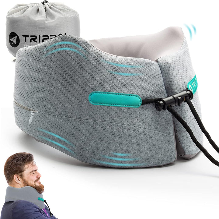 Joscoal Reisekissen Nackenkissen Reisekissen für Flugzeug Nackenhörnchen Memory Foam Travel Pillow A